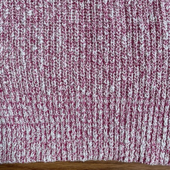 Free People Linen Cotton Electric City Sweater Marled White Pink Flowy Pullover - Picture 4 of 13